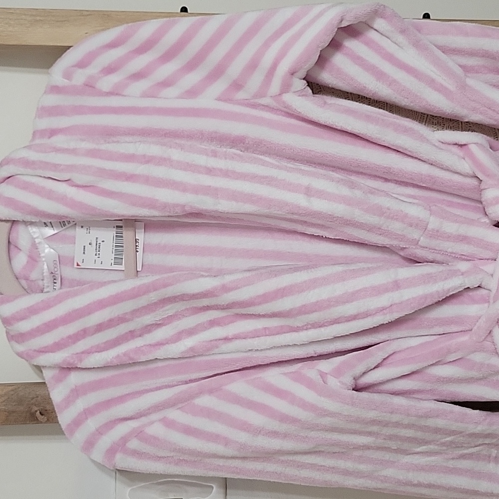 Pink Striped Women's Robe - Picture 3 of 3